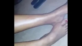 Cute ebony toes