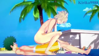 Himiko Toga and Mitsuki Bakugo and Izuku Midoriya intense sex. - My Hero Academia Hentai