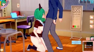 [Eroge Koikatsu! ] Touhou project Sex after rubbing the boobs of Kagiyama Hina and having him serve as a standing handjob blowjob! Big breasts anime [Hentai game Toho]