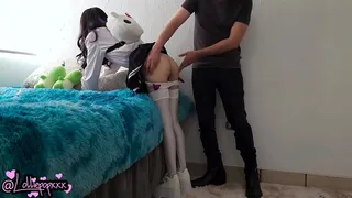 Petite student slut spanked in the ass and fucked