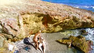 Sexy Cubanita Fucks On A Spanish Public Beach
