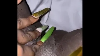 Ebony Playing With Wet Pussy After Watching Porn