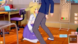 [Eroge Koikatsu! ] Touhou Project Sex after rubbing Moriya Suwako's boobs and having her serve as a standing handjob blowjob! Big breasts anime [hentai game]