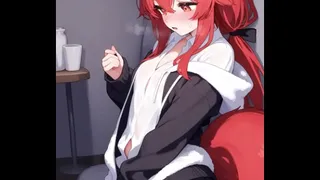 Novia peluda hentai. Híbrido zorro follando
