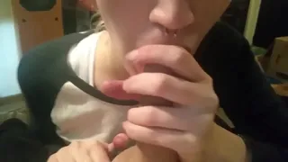 homemade blowjob with pretty blonde teen until cumshot I found her at xlove.one