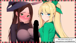 Witchy friends decide to visit you in prison to get your semen. JOI fantasy hentai in Spanish.