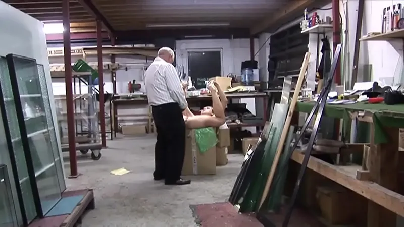 Young Thief Punished Roughly by Store Overseers