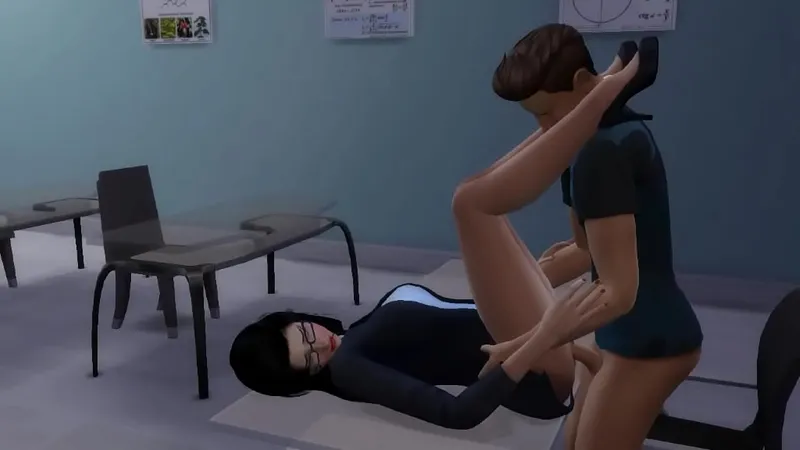 Hot Teacher Masturbates at Work (Blackmail Scenario) - Sims-4