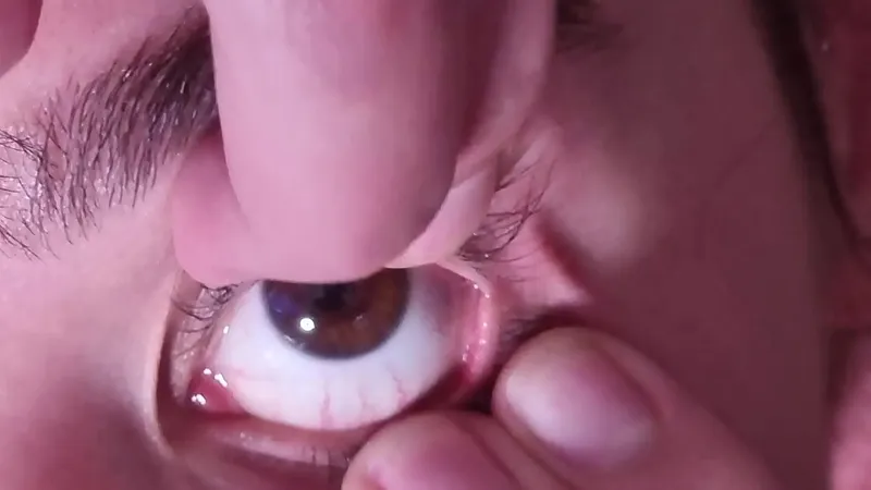 Extreme Close Up Cum into Open Eye - Desperate Pleasure