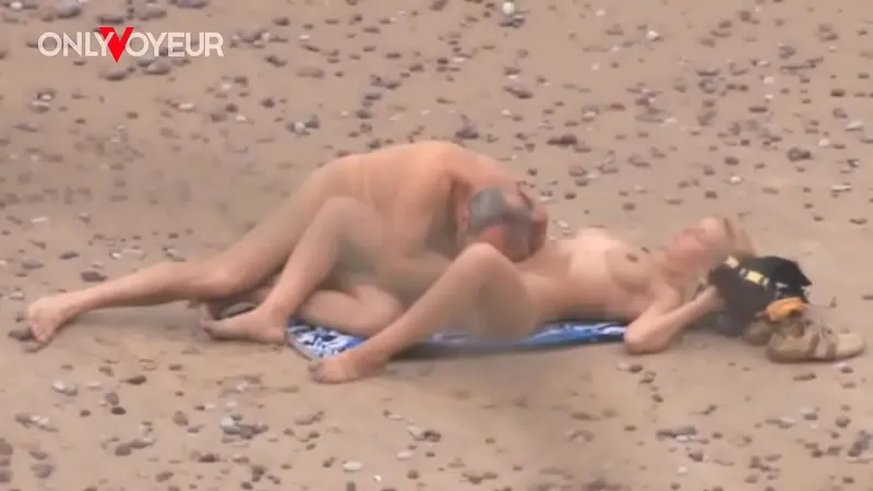 Older Guy Fucks Hot MILF on Beach Shore