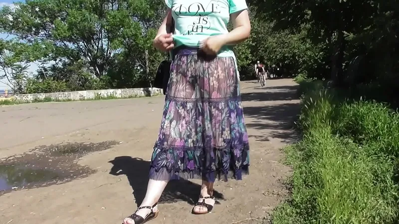 Chubby Wife Flash Fucks Transparently