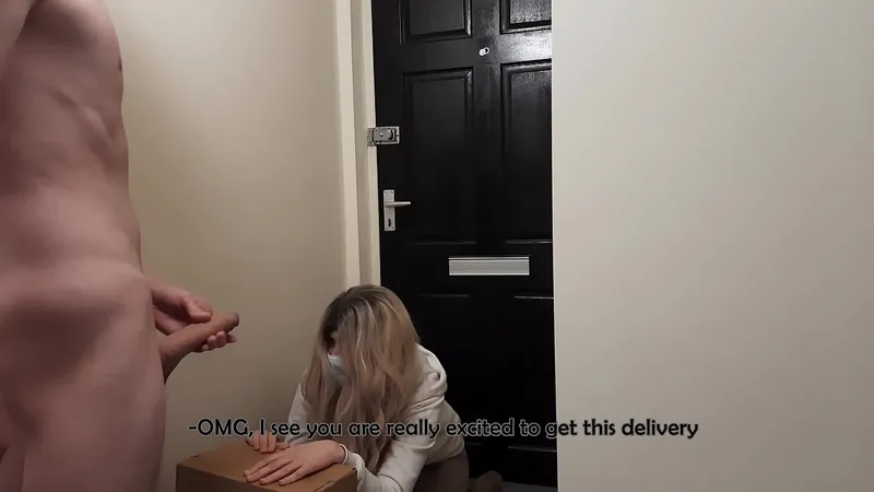 Amazon Delivery Girl Caught, Jerk Off Flash, Helps Cum