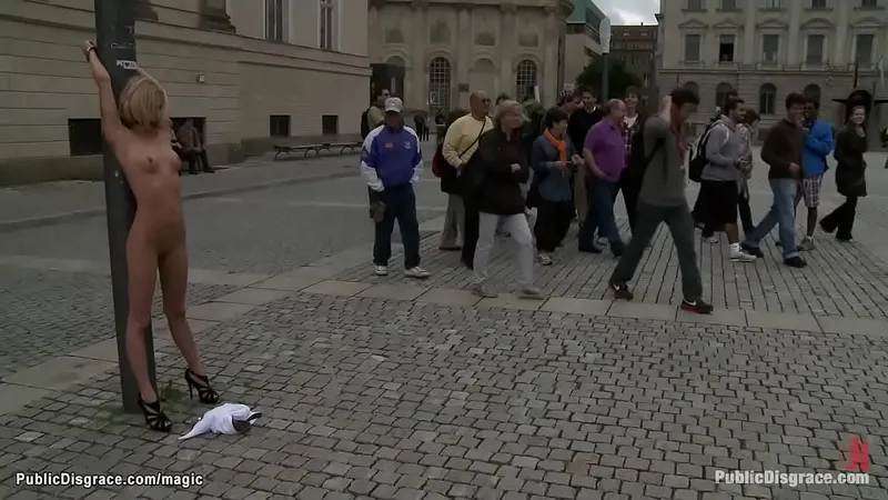 Paris Pink Bound, Exposed, Gangbanged in Public - Hardcore Public Fucking