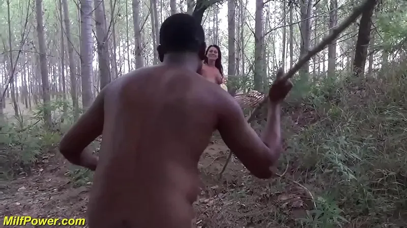 Extreme Milf Gets Roughly Bang'd Outdoors by Big Black Bushman