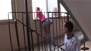 The neighbor is a very sexy girl and the mature man invites her to her house to fuck