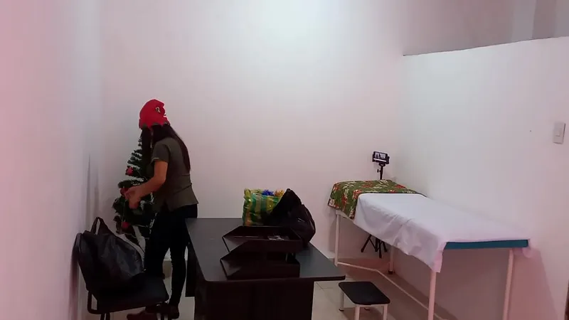 Doctor's Office Decorated, Naughty Nurse Gets Sexy & Hot