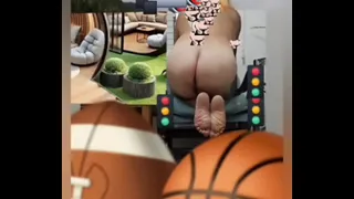 Unashamed naked girl ass exhibition
