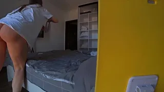 Wife Obediently Fucked Family Friend in the Ass Before Her Husband Came. Domestic Cheating