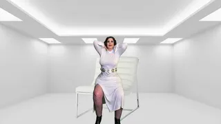 Old mature's Star Wars cosplay finger bang