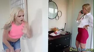 Busty straight teeny strapon bangs and fingers lez milf in hd