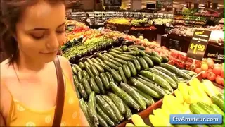 Watch this naughty teenager fingering herself in public places and loves it