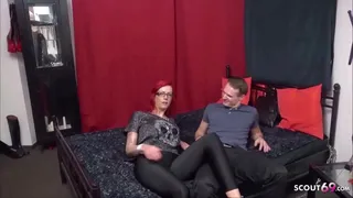 Redhead Big Tits Mom from Germany Rough First Time Casting Fuck