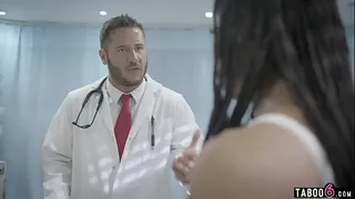 Fit ebony teen undergoes a clinical trial with sex acts