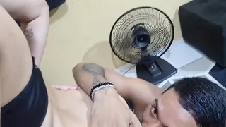Gym staff offers help to student and he goes to her house to give her a private lesson