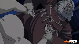 Hentai uncensored - His huge cock doesn't fit in her mouth