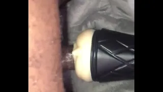 Fucking and cumming on pocket pussy