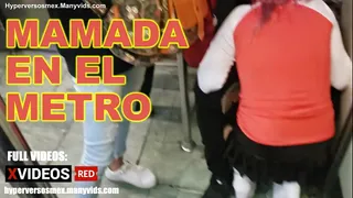 Struggling in the subway, Daniela gets horny and almost gets skewered
