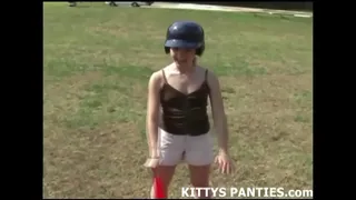 Cute Kitty Flashing Her Panties In Public
