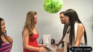 Lovely girls flashed tits in local store