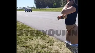 stefy argentina showing her ass in the street