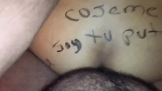 Fuck me im your whore written on my wife