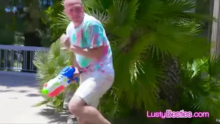 These chicks love to get wet then share a hard dick