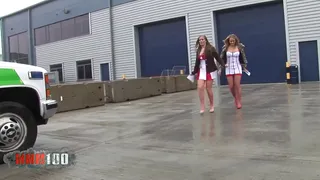 Hot anal foursome with 2 nurses in an ambulance