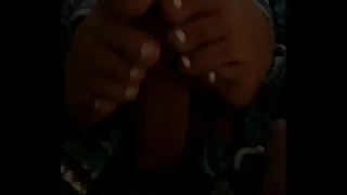Footjob while she’s on her phone