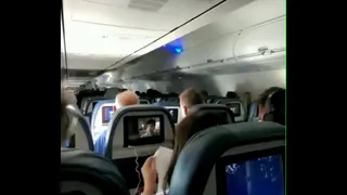 Hot young girl Inside the aeroplane