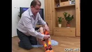 Aged gentleman likes teen pussy