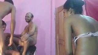 The two college girls are fucked in all holes. Because the young sluts with small tits love to get fucked not only the pussy but also the asshole. Against this, of course, the guys have nothing which share the pussies in the quick foursome