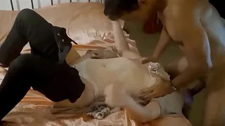 White Amateur Homemade Couple, Satin Lingerie (Panties, Clothed sex), Heels & Stockings, Blowjob, Rimming, Sucking Dick, Licking Ass