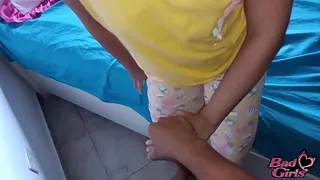 My stepson comes home to visit and how about he takes me to my room and my stepsister catches us fucking hard - don't say anything to my husband