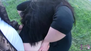 PAWG Goth slut teen fucked outdoors