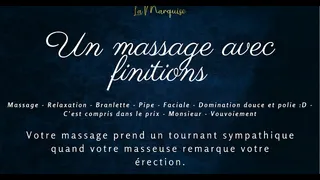 A massage with finishing touches - French audio porn blowjob