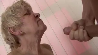 Curvy granny with perfect tits and hairy pussy moans and moans as she gets fucked by a nice hard cock