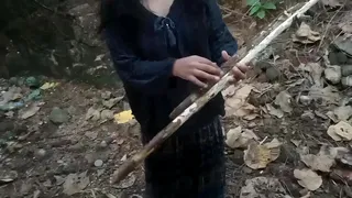 Brought home the girl who was picking wood in the forest and fucked her hard