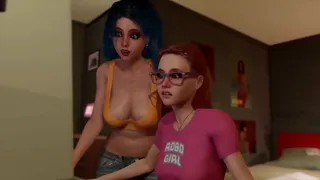 3D Futa on Futa where two Dickgirls fucking, Animated Futanari Lesbian KXCVSD72