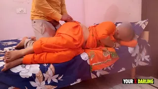 Orange Dressed Stepmom Need Sex and Stepson fucking her non stop