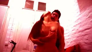 Romantic couple in love having fun at night